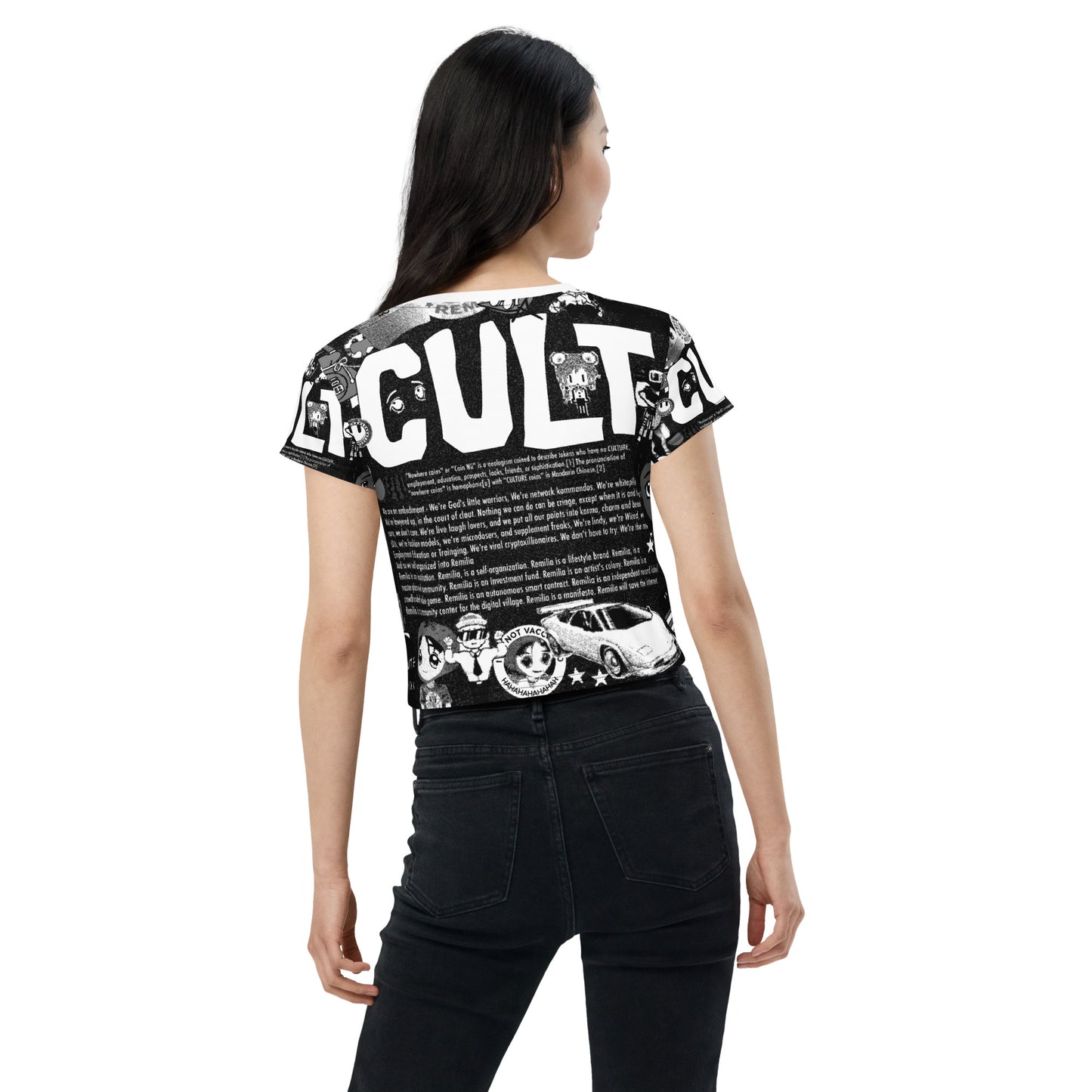 CULT - $CULTure - All-Over Print Crop Tee