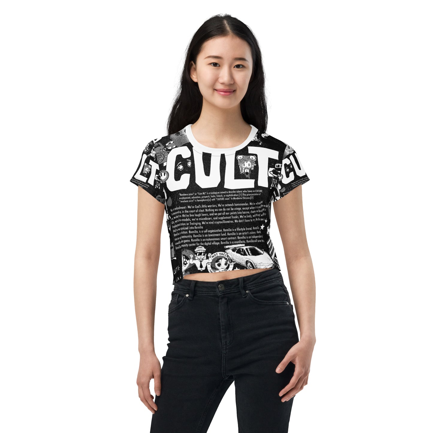 CULT - $CULTure - All-Over Print Crop Tee