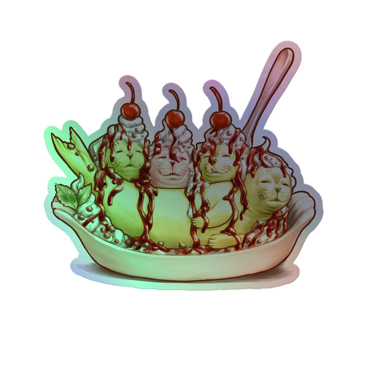 Seal Cult - Seal Sundae - Holographic sticker